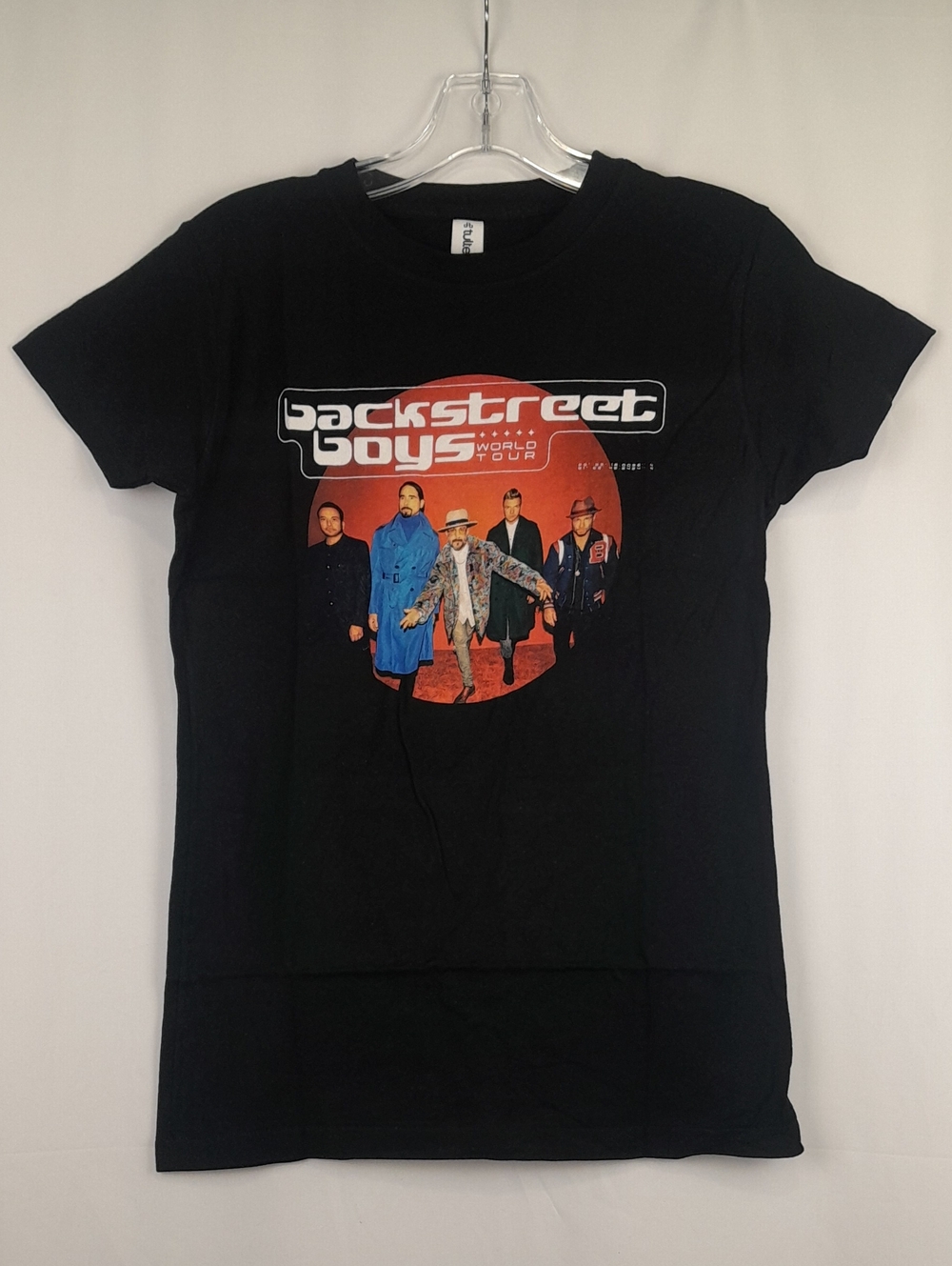 Backstreet Boys EU World Tour Black Short Sleeve Graphic Tee Shirt
